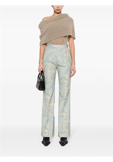 Pantaloni con stampa ray in blu - donna VIVIENNE WESTWOOD | 1F010008W00NAK302